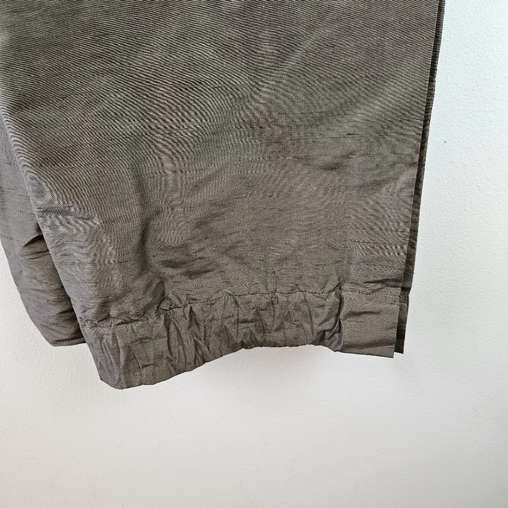 RESTORATION HARDWARE Silk Lined drapey Panels Curtains Brown-3 Panels 48